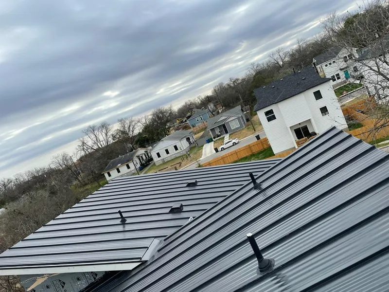 Standing seam metal roof panels with vents for Skylight Repair in Weisenberg